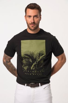 Тениска с принт на палми