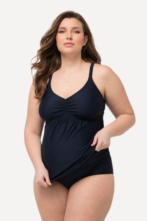 Bellieva tankini, stripes, without soft cups, wide waistband
