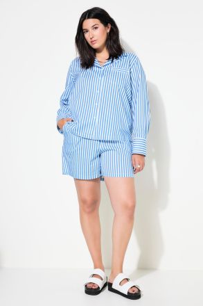 Striped Two-Piece Lapel Collar Pajama Set