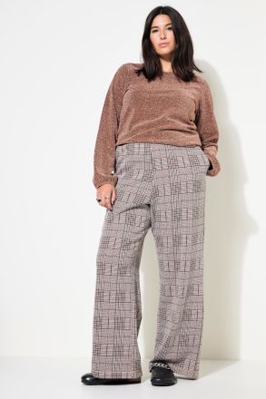 Plaid Elastic Waist Pants