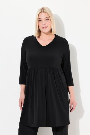 Matte Jersey Empire V-Neck Swing Tunic