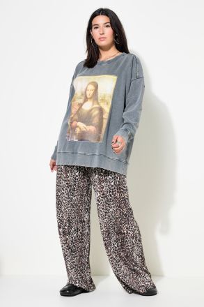 Wide Leg Leopard Print Pants