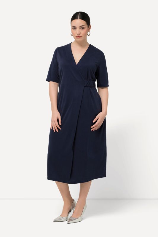 Wrap Look Short Sleeve Dress