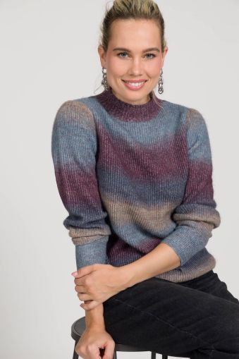 Пуловер в преливащи се цветове
