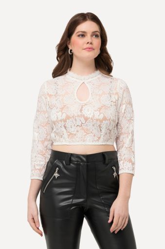 Sheer Lace Dirndl Blouse