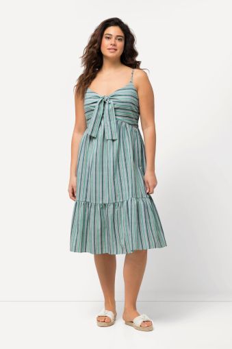 Striped Spaghetti Strap Midi Dress