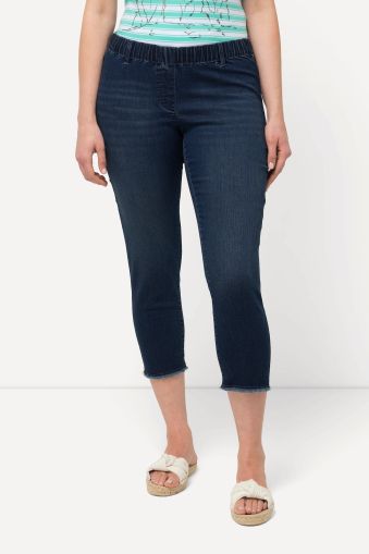 Cropped Raw Hem Jeggings