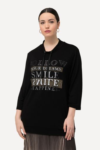 Metallic Graphic 3/4 Sleeve Sweatshirt