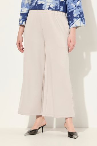 Wide Leg Cropped Jersey Culottos