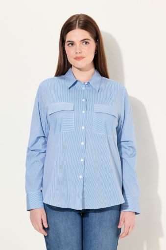 Eco Cotton Pinstripe Button Down Shirt