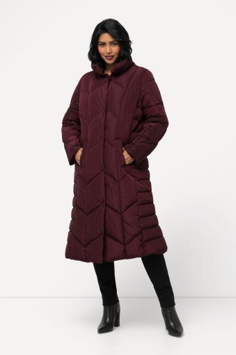 Zigzag Quilted Water Repellent Coat