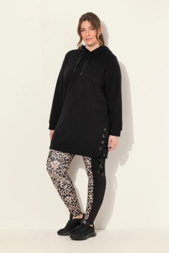 Longline Lace Up Hoodie