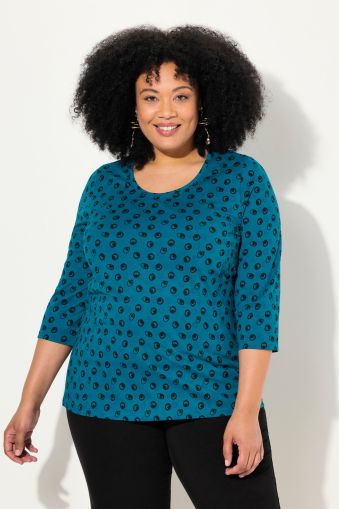 Polka Dot 3/4 Sleeve Tee