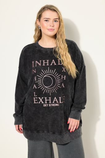 Oversized Acid-Wash Graphic Sweatshirt