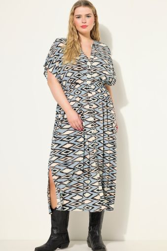 Graphic Print A-Line Dress