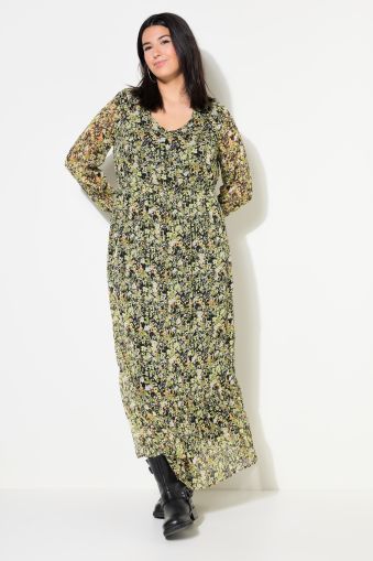 Millefleur Print Maxi Dress