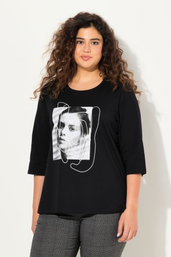 Face 3/4 Sleeve Graphic Tee