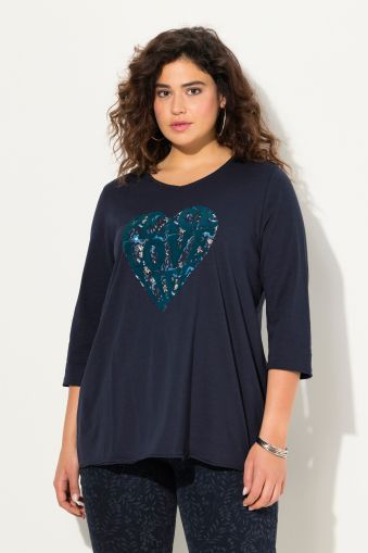 Peace Love Life 3/4 Sleeve Graphic Tee