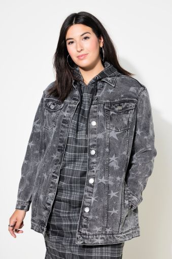 Star Print Denim Jacket