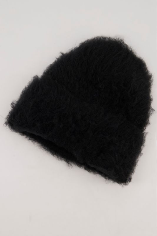 Fuzzy Knit Boucle Beanie