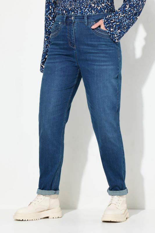 Rivet Detail Mom Jeans