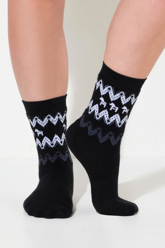 2 Pack Norwegian Pattern Crew Socks