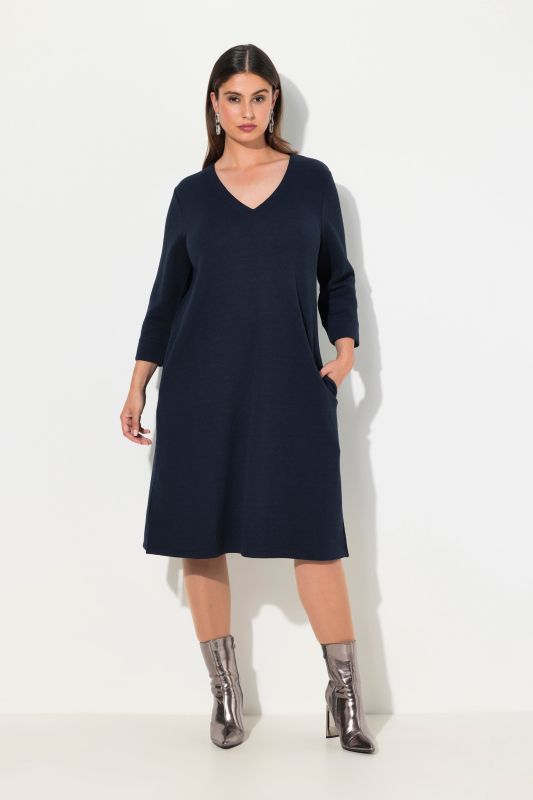 V-Neck Sweatshirt Dress