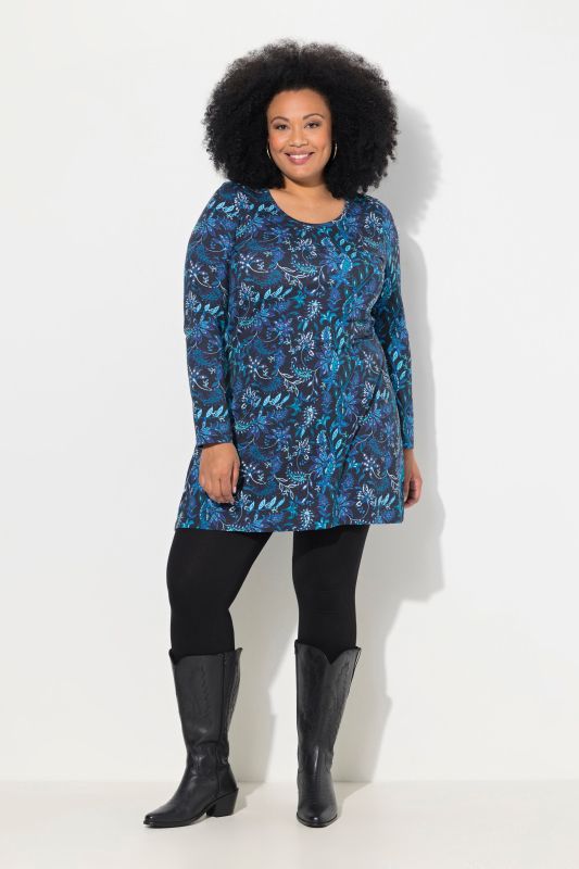 Leaf Paisley Empira A-Line Swing Knit Tunic