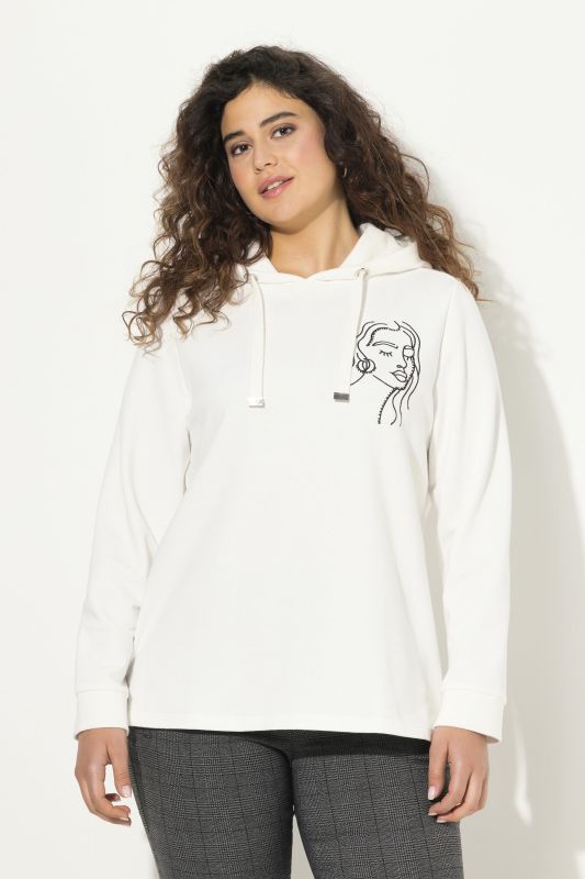 Face Graphic Long Sleeve Hoodie