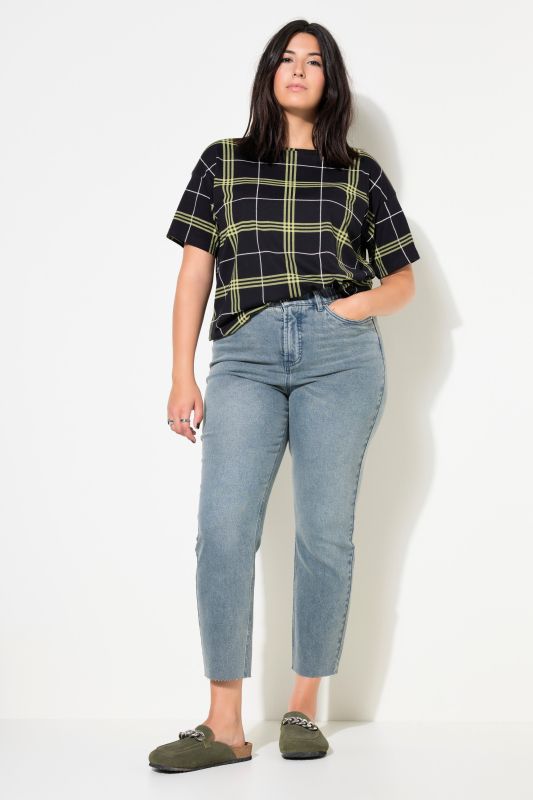 Cut Hem Mom Jeans