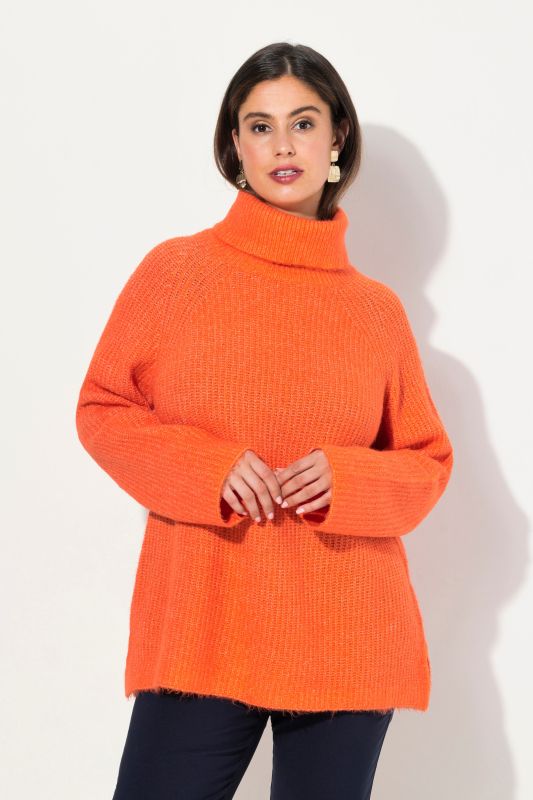 Ribbed Knit Turtleneck Sweater