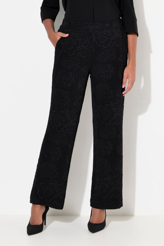 Floral Jacquard Jersey Pants