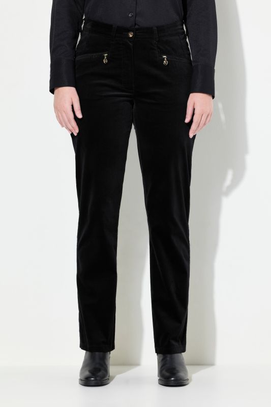 Velvet Stretch-Fit Tapered Leg Pants