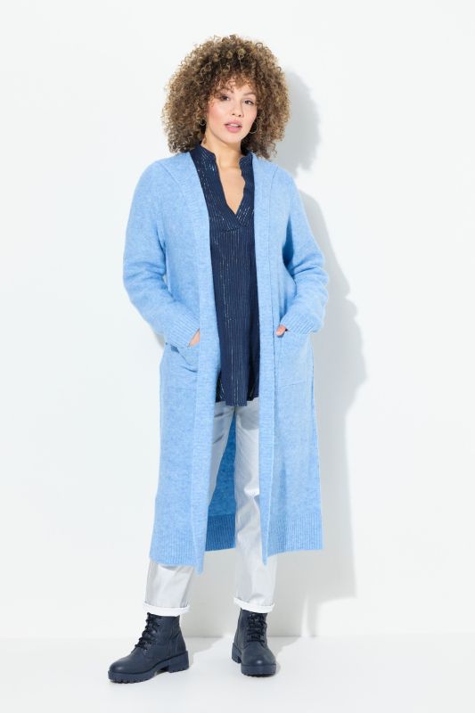 Extra Long Hooded Open Shape Cardigan