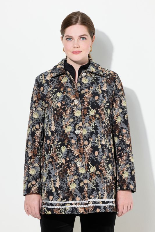 Floral Jacquard Jacket