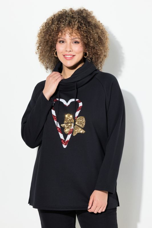 Sparkling Candy Cane Graphic Sweatshirt