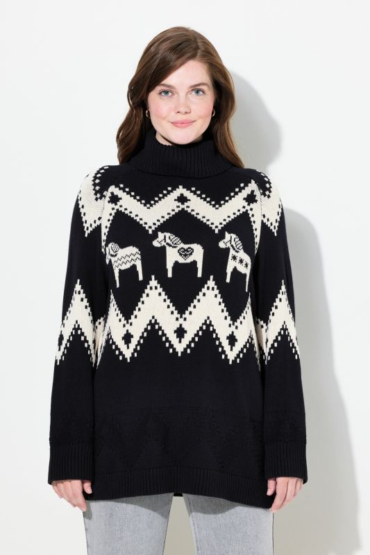 Eco Cotton Fair Isle Turtleneck Sweater