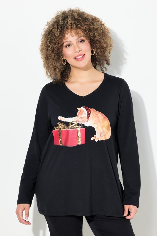 Christmas Cat Graphic Tee