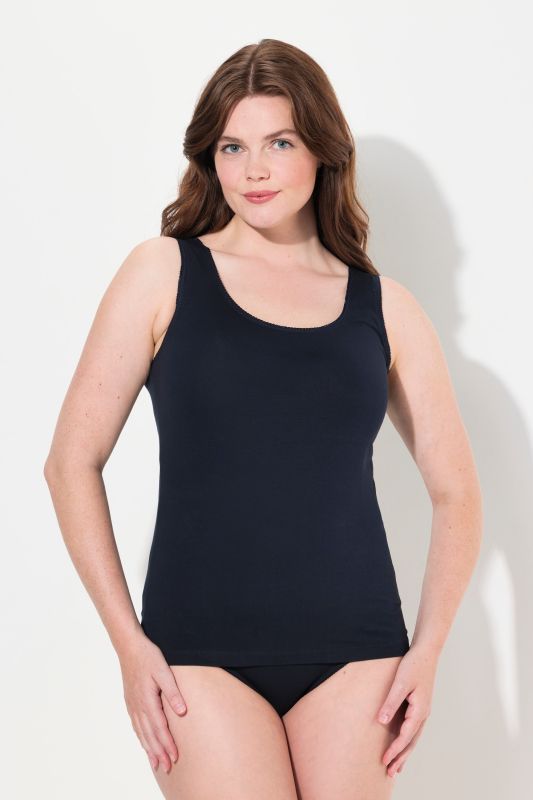 Eco Cotton Scalloped Trim Tank