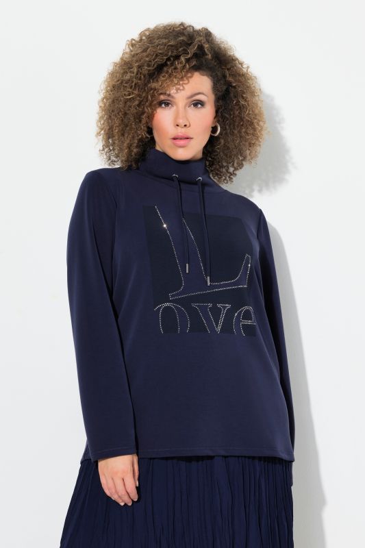 Love Rhinestone Graphic Sweatshirt