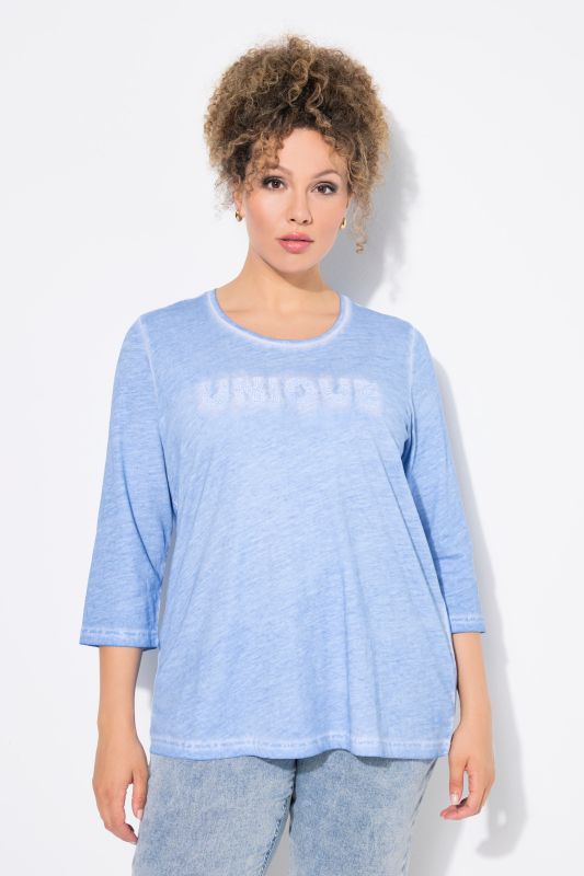 UNIQUE Embroidered 3/4 Sleeve Tee