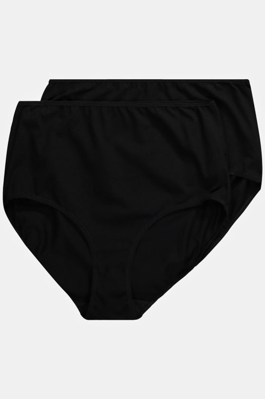 2 Pack of Eco Stretch Cotton Brief Panties - Navy, White