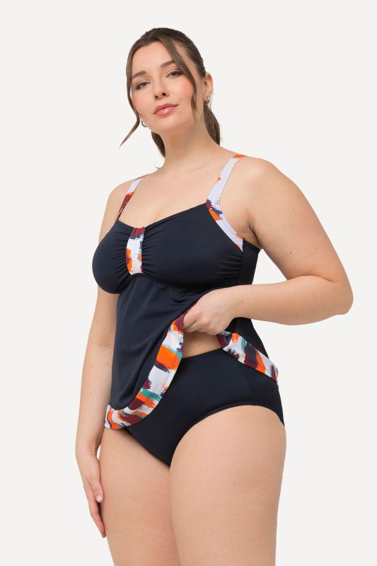 Abstract Trim Tankini