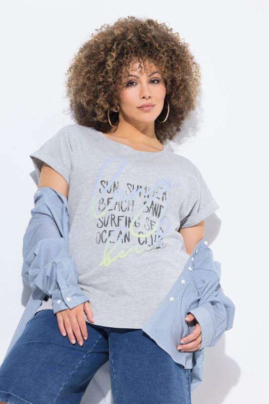 Long Beach Lettering Cap Sleeve Tee