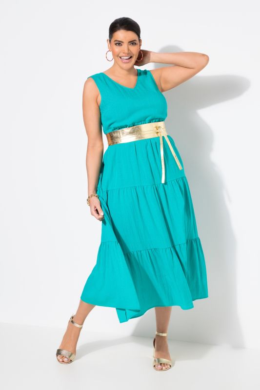 Tiered Sleeveless Maxi Dress