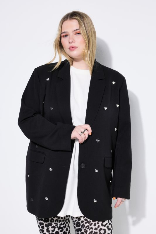 Heart Studded Oversized Blazer