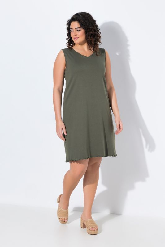 Рокля тип туника с къдрав подгъв