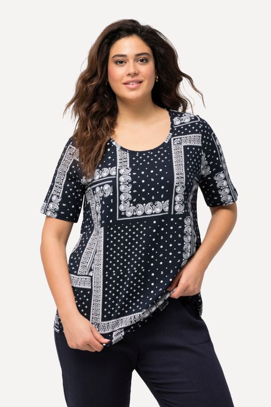Paisley A-Line Short Sleeve Tee
