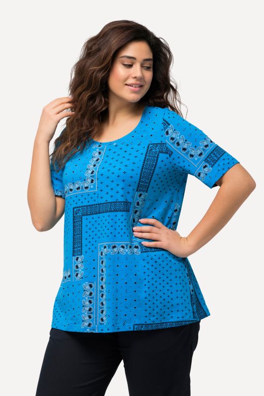 Paisley A-Line Short Sleeve Tee