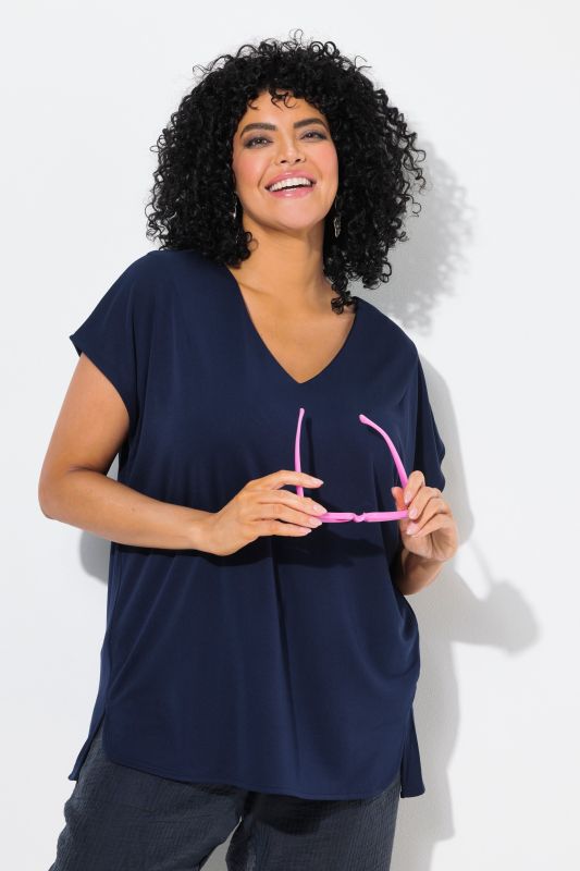 Cap Sleeve V-Neck Tee